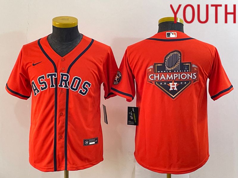 Youth Houston Astros Blank Orange Game Nike 2022 MLB Jerseys